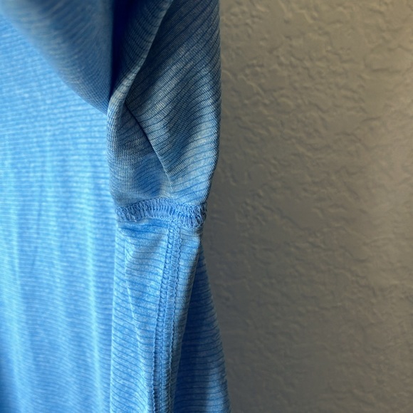 Exofficio Sol Cool Signature Blue Short Sleeve 3/4 Button Up Polo Shirt mens L - Picture 12 of 17